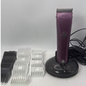 Wahl Professional Bravura Lithium Cordless Clipper Purple 1870 with 12 Combs